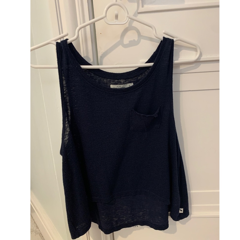Blue, cropped tank top